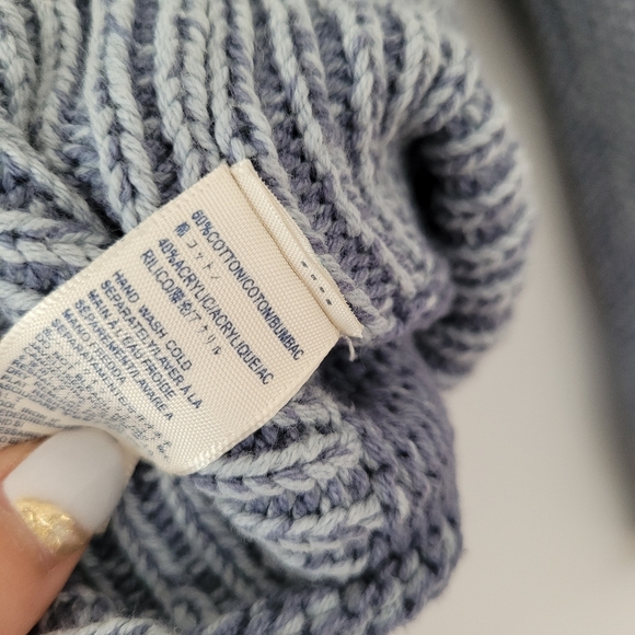 REBECCA MINKOFF Blue Long Sleeve Cute Back Knot Sweater - Picture 4 of 9